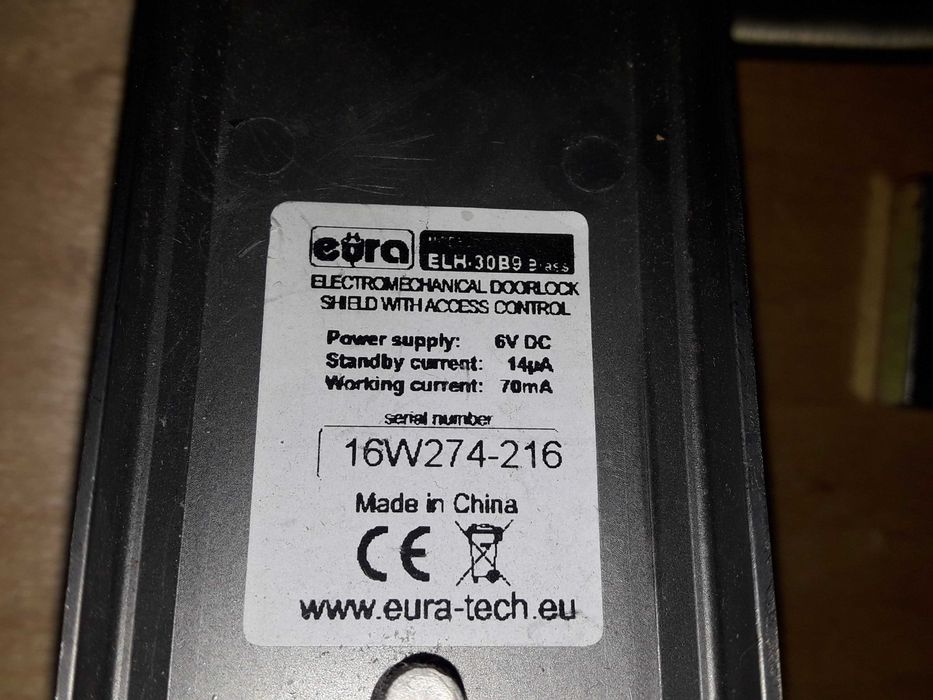 Klamka elektroniczna do drzwi Szyld EURA-TECH ELH-30B9