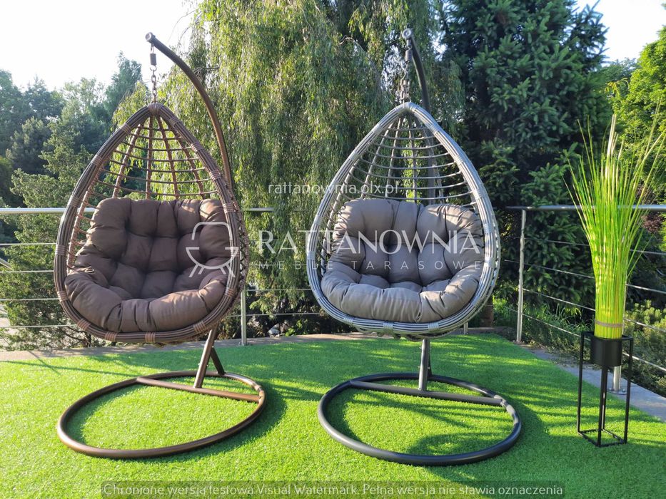 Fotel Wiszący Ogrodowy Bujany Kokon Bujak Huśtawka XXL WYPRZEDAŻ -20%