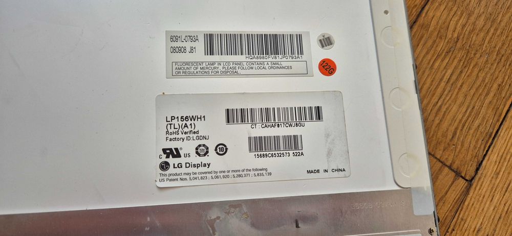 Ecrã portátil 15.6" LG LP156WH1