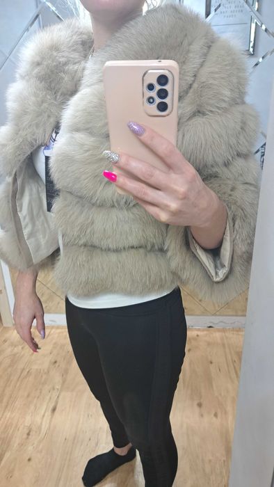 Futro futerko lis jenot naturalne