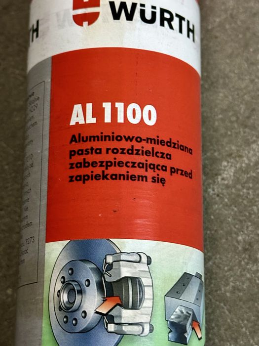 300 ml Wurth AL1100 Spray aluminiowy miedz przeciw zatarciu  1100 st C