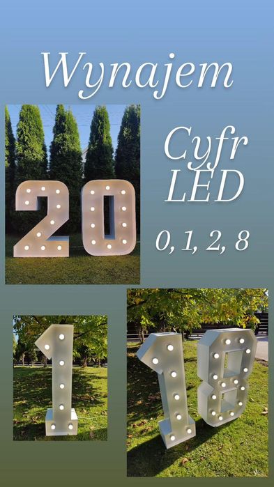 Cyfra LED 18nastka 20stka roczek