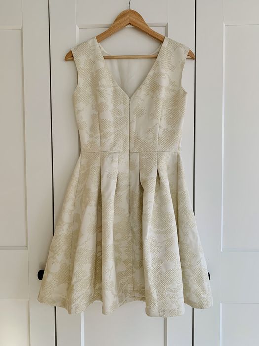 Sukienka koktajlowa Modello beżowa, 38 / M