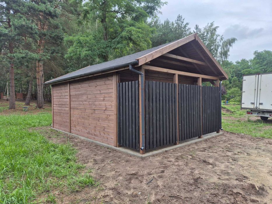 Domek ogrodowy WILL PREMIUM 4x6 m z drewutnią 4x1 m