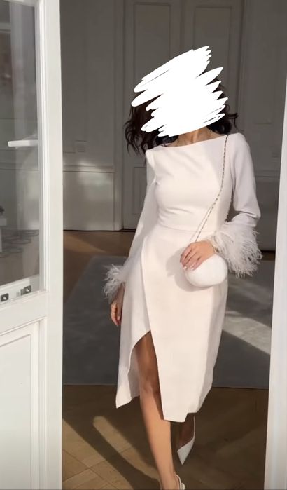 Sukienka Lou  Soledad z piórami