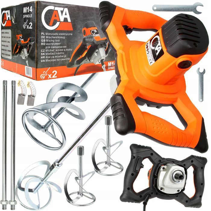 Mieszadło Do Kleju Betonu Elektryczne 2600W + 2X Mieszalniki Przedłuż