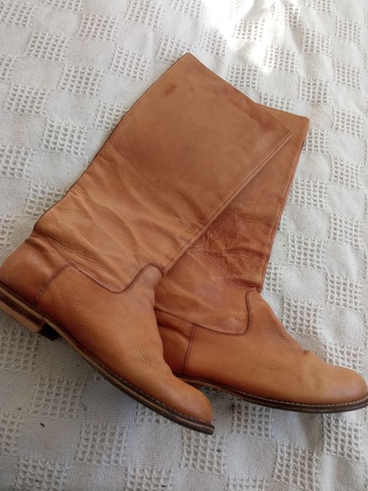 Kozaki skóra naturalna 38