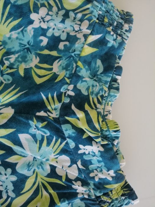 Calças largas deeply rapariga flores verde 11/12