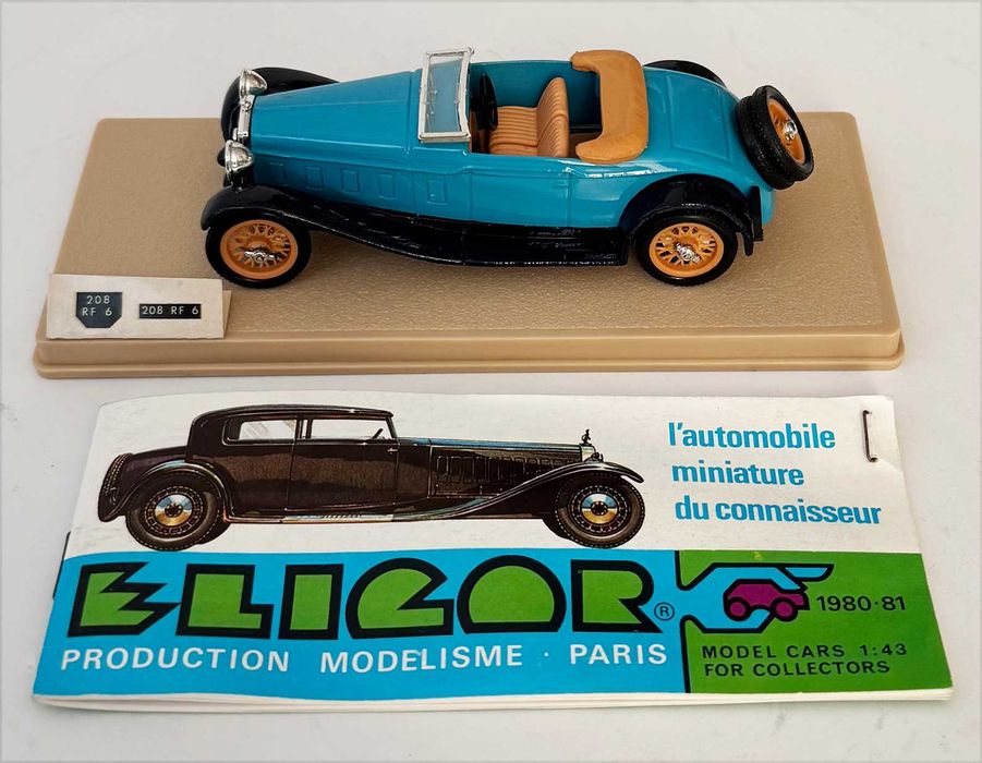 Eligor_DELAGE D8S Cabriolet 1932. Ref. 1003 Escala 1/43. Completo, como novo.