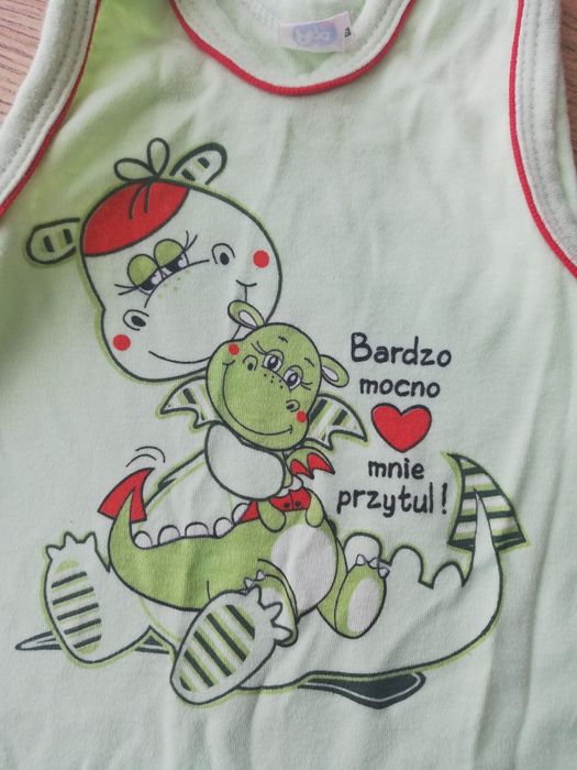 Śpioszki niemowlęce śpiochy dla dziewczynki chłopca smoki r. 56