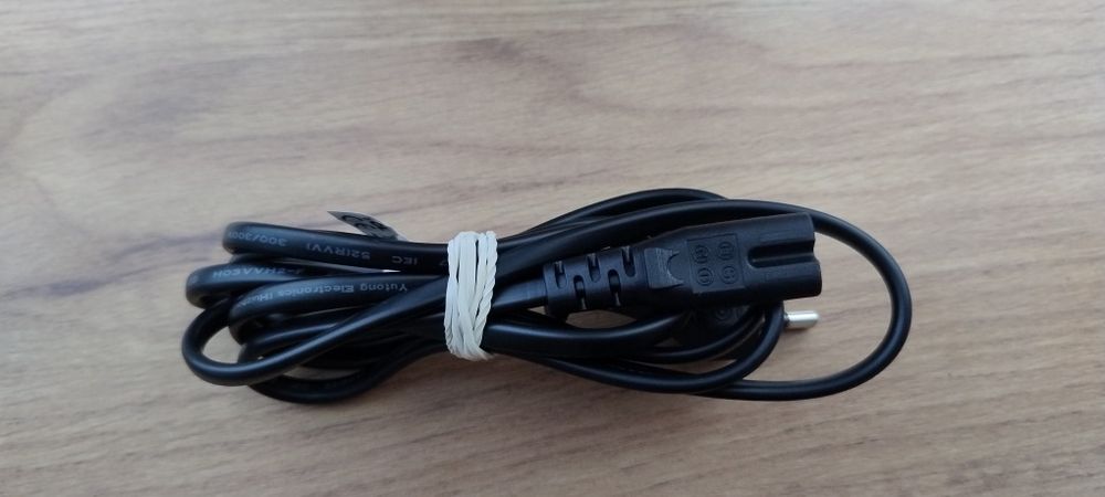 kabel zasilający do tv, 1,5m, końcówka 2 pin, przekrój 2x0,75 mm