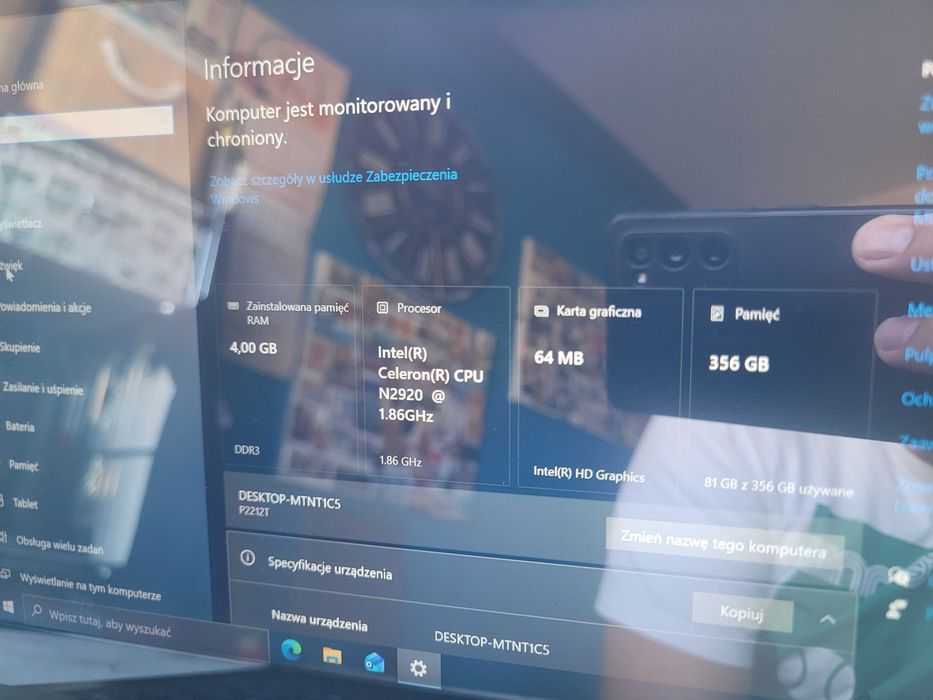 Laptop 2w1 / FullHd/4x2GHz/4GBRam/Ssd64Gb+Hdd320Gb/Win10/Dotyk
