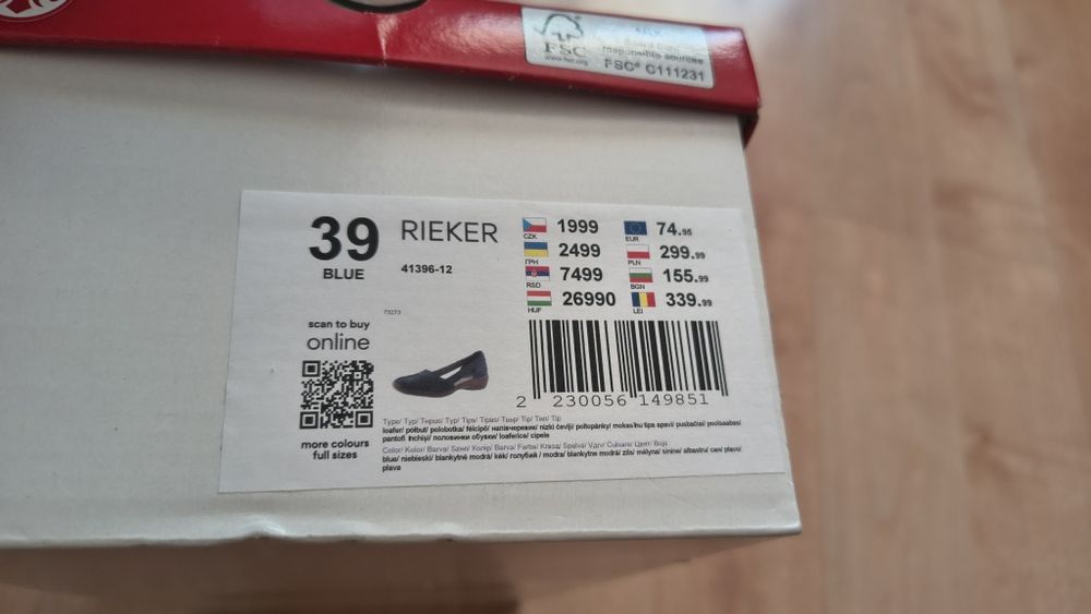 Rieker półbuty sandały 39 zupełnie nowe
