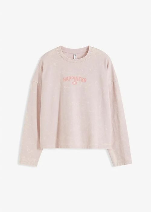 B.P.C bluza z nadrukiem z stylu used jasnoróżowa ^40/42