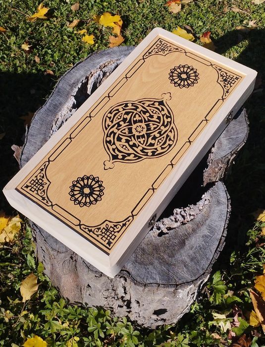 Нарди фанера+дерев'яні 50 см на 50 см