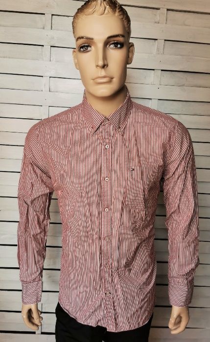 Tommy Hilfiger M elegancka koszula męska w paski ORYGINALNA IDEALNA