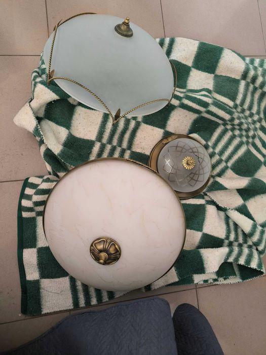 Conjunto de candeeiros rústicos