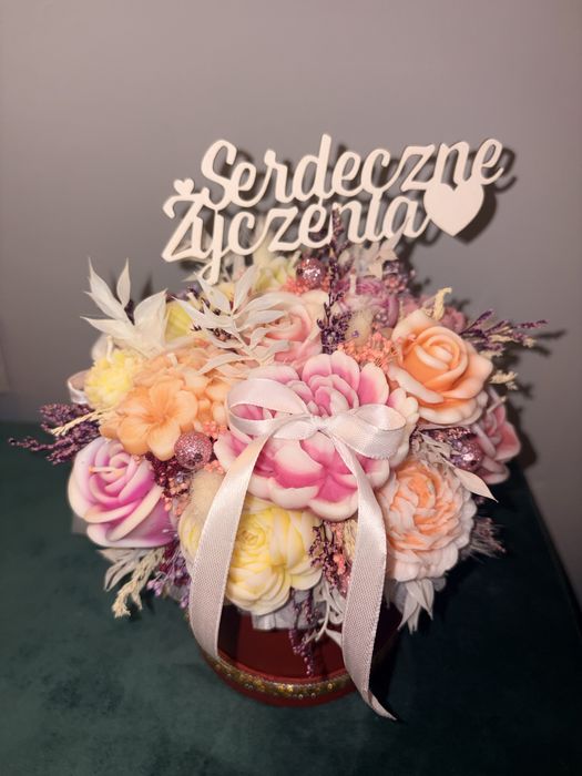 Flower box ze świec sojowych