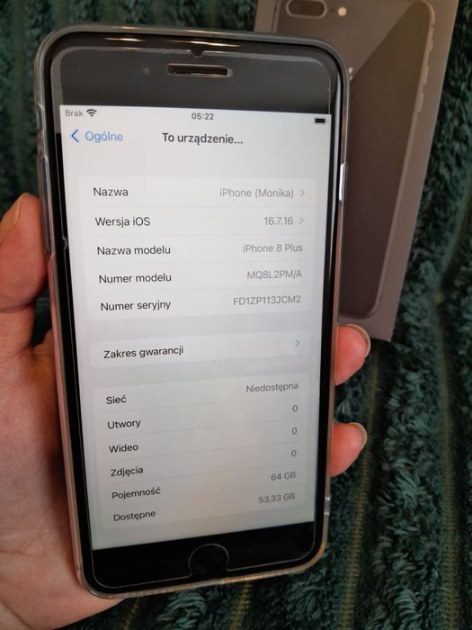 Czarny IPhone 8plus 64gb