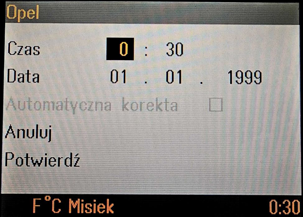 Opel Omega CID - język polski