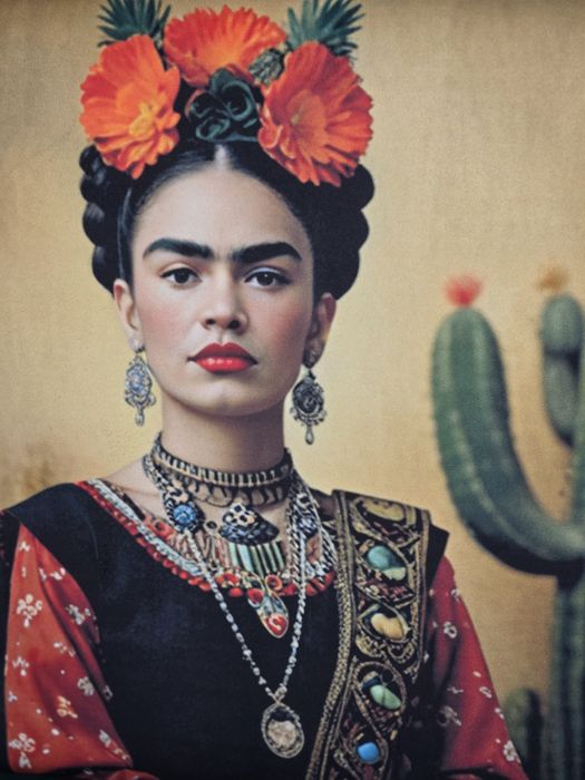 Stylowy fotel do domu. Kawiarni. Restauracji. Frida Kahlo.