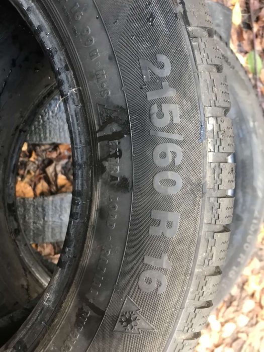 Continental 215/60r16 пара зима резина шини б/у склад оригінал