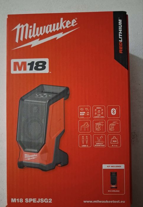 Głośnik Milwaukee M18 SPEJSG2-0   3 LATA GWARANCJI  Bluetooth