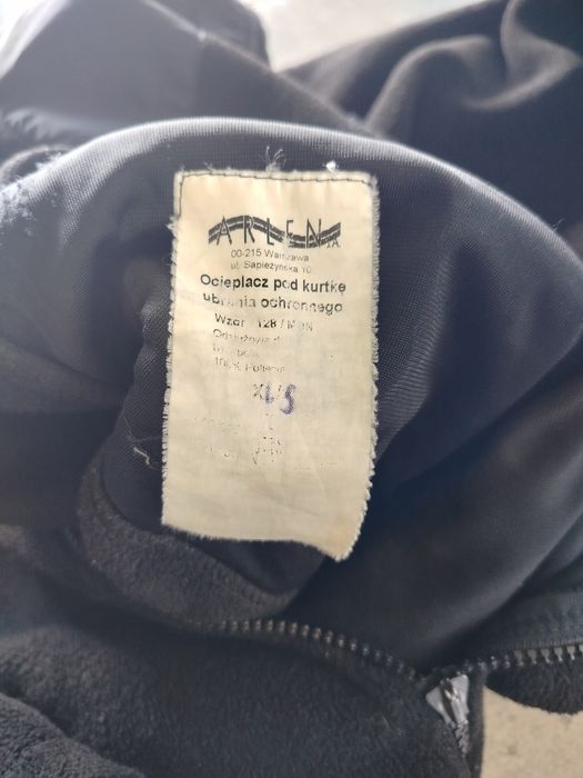 Polar/softshell/ocieplacz czarny do ubrania ochronnego 128/mon. XL/S