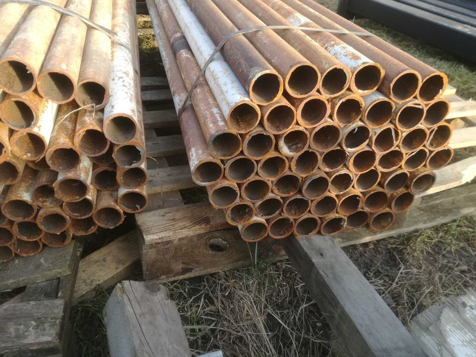 SOLIDNE Słupki ogrodzeniowe RURKI ŚREDNICA fi-51mm, dł. 2,16m