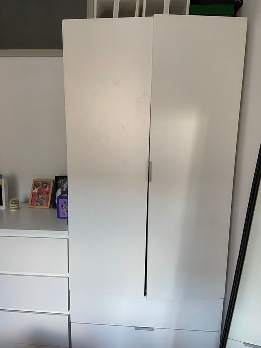 Armario branco essen 2 portas 2 gavetas