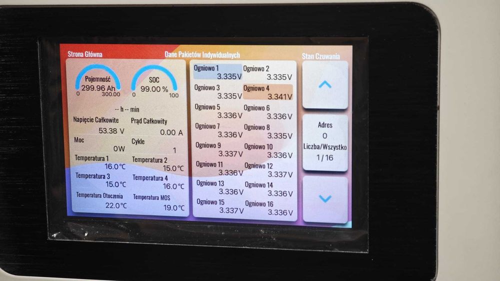 Pionowy Magazyn 48V OFFGRID LifePo4 314AH 16,5KWH EASUN ANENJI Deye