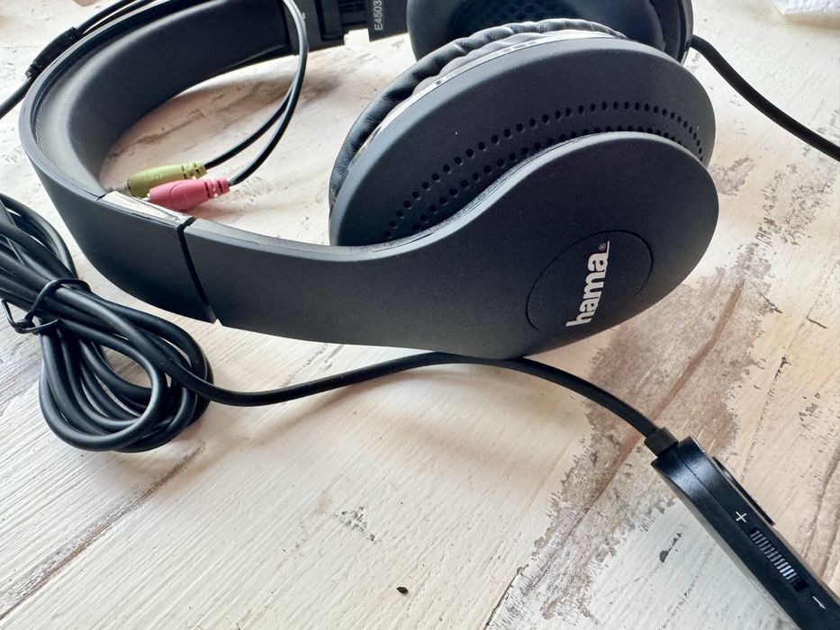 Headset com fio, microfone+som com entradas mini jack 3,5