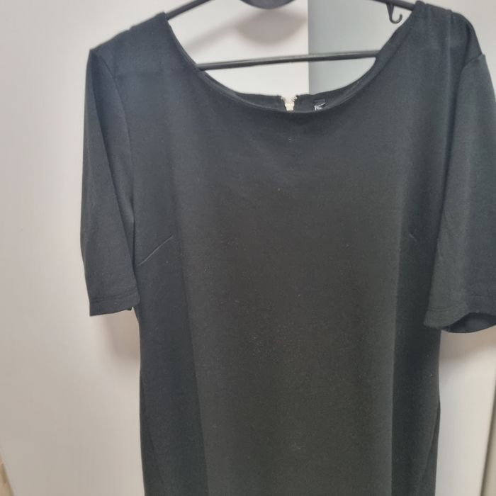 Sukienka mała czarna zamek zip midi