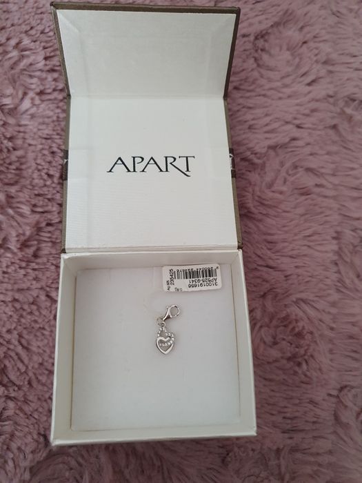 Apart - charms serduszka nowe srebro