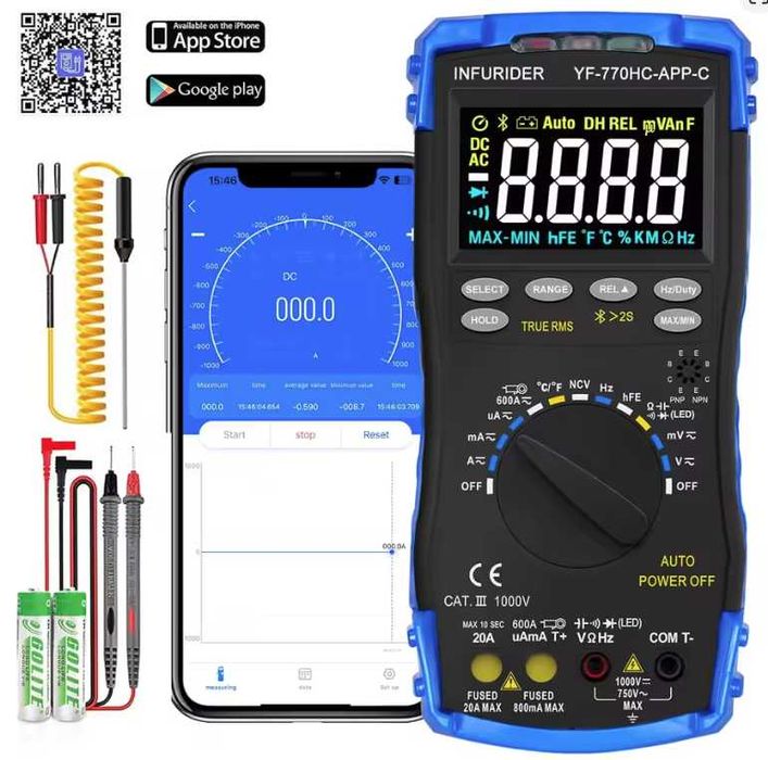 Мультиметр HoldPeak HP-770HC-APP-C