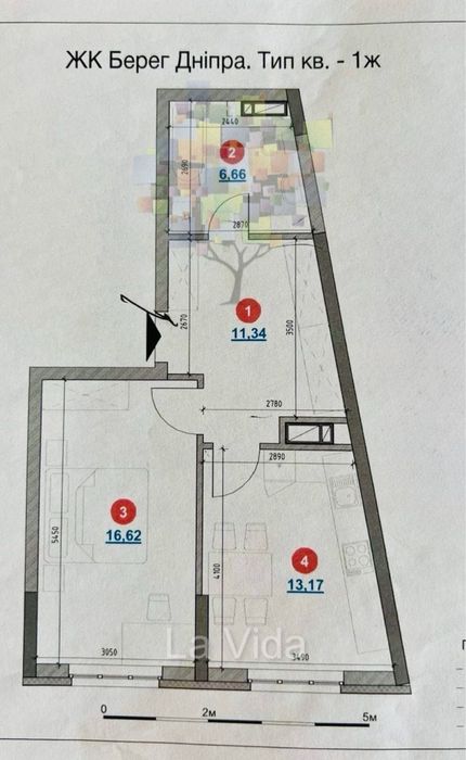 1-кімнатна квартира за адресою наб. Дніпровська (площа 47,8 м²) - Atlanta.ua - фото 5