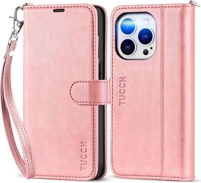 TUCCH Etui / Case do iPhone 14 Pro, kolor różowy