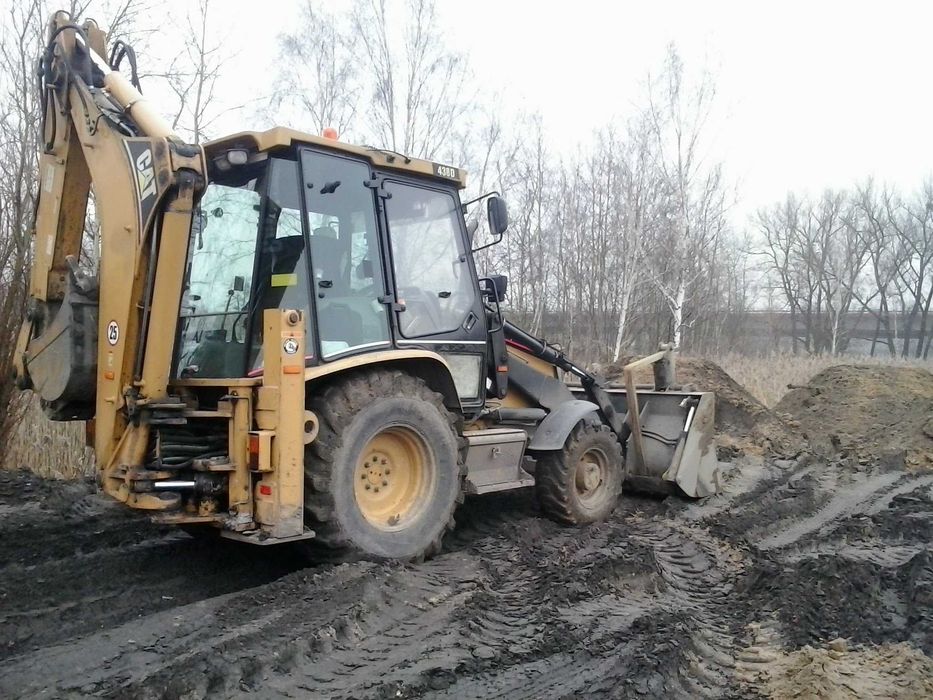 Usługi koparko-ładowarką, wykopy, prace ziemne