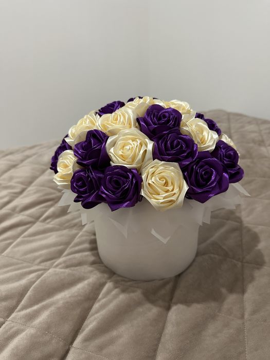 Букет з атласної стрічки