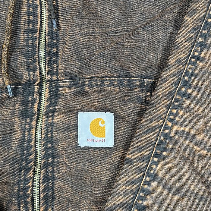 Carhartt Rework Jacket Casaco Acid Wash Castanho - Tamanho M