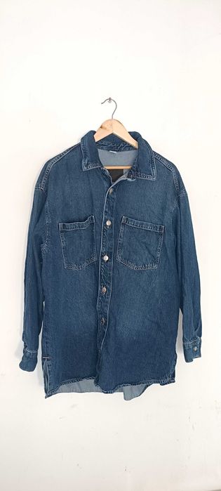 Kurtka jeansowa H&M denim/lyocell M (medium) niebieska