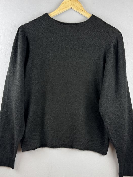 sweter czarny puszysty oversize klasyczny miękki XL