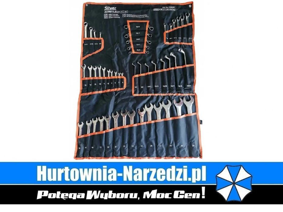 Zestaw klucz płasko-oczkowych 6-32mm CRV 47 elementów duży zestaw kluczy płaskich klucze typu c klucze trox klucze półotwarte klucze odgięte zestaw