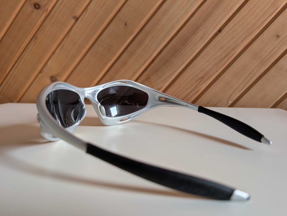 Okulary Oakley Racing Jacket gen 1 srebrne silver vintage Y2K 