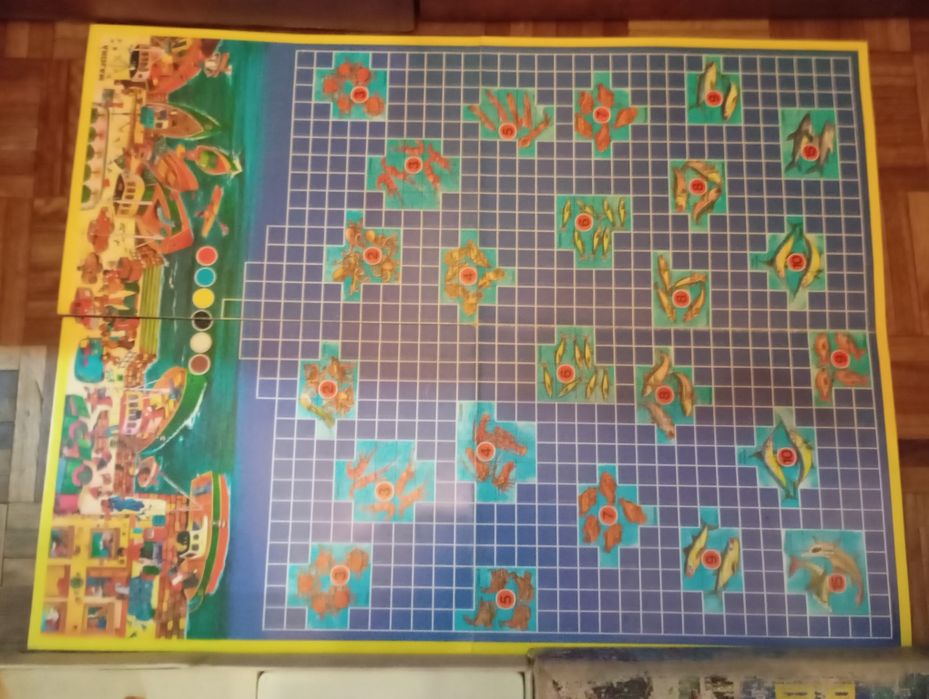 Pescadores destemidos jogo de tabuleiro, majora. Anos 70.