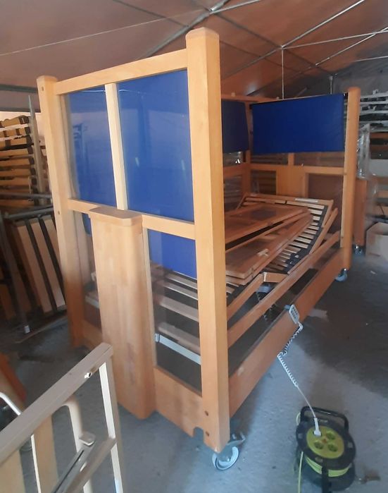 łóżeczko dziecięce rehabilitacyjne 90x200  elektryczne 4f pleksi