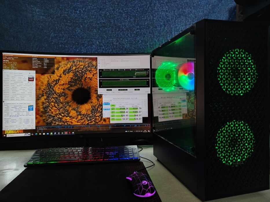 Ігровий ПК Intel 10 ядер 3,5Ггц RX 570 8GB 16gb ddr4 ssd 512gb+