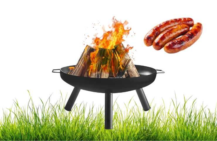 PALENISKO OGRODOWE z uchwytami żelazne grill ogrodowy 58cm