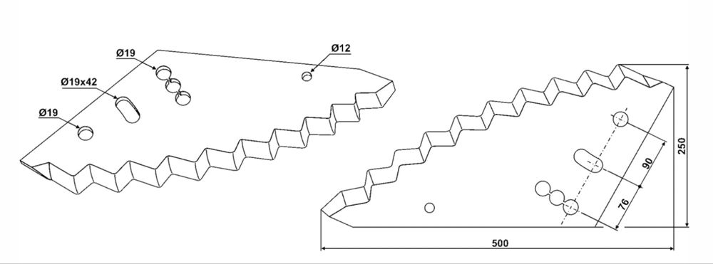 Nóż paszowozu Siloking Sano 105.06.22 OEM Germany