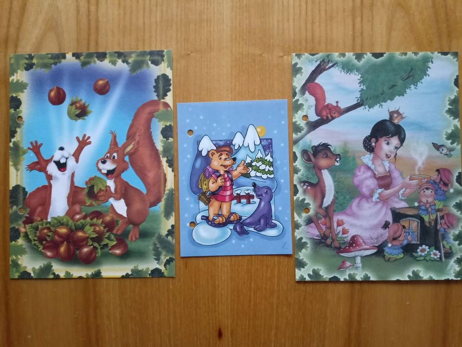 Karteczki kolekcjonerskie do segregatora różne bajki